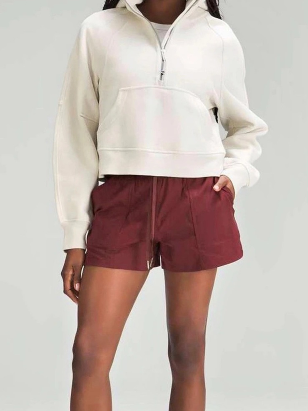 Burgundy Lululemon Shorts Size 6 Like New